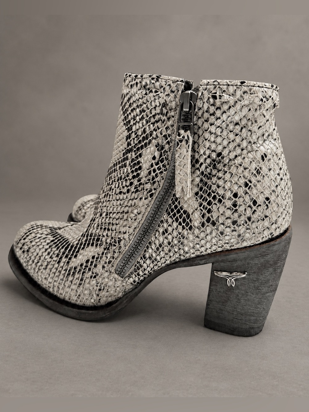 LANE Python Ankle Booties SOLD OUT! 7.5 | NWOB | Dual Side Zippers